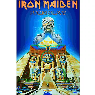 Iron Maiden Powerslave Eddie Poster Flag Fabric Textile Wall Banner Official • $22.66