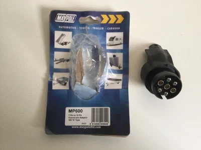7 To 13 Pin N Type Caravan Trailer Conversion Adaptor 12 V Mp600 • £6.99