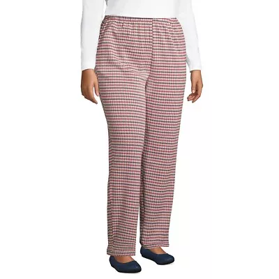 Lands End Sport Womens Pants Houndstooth Knit Pull On High Rise L 14 - 16 NWT • $19.95