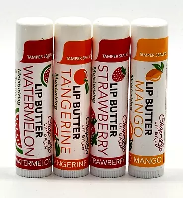 4x Asstd Citco Chap-Lip Moisturizing LIP BUTTER W/ Fruit Flavors | .15oz Ea • $8.88