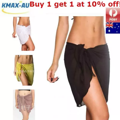 AU Women Beach Bikini Cover Up Swim Skirt Short Wrap Sarong Beachwear Pareo  • $8.15