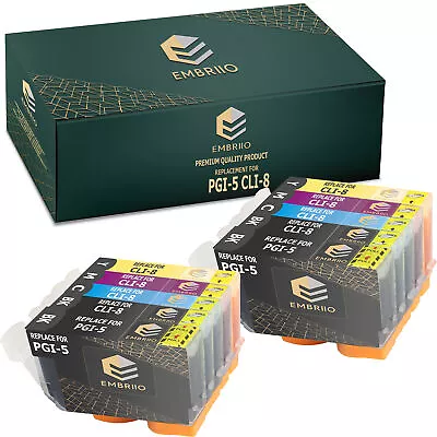 10 Ink Cartridge For Canon PGI5 CLI8 MP600 MP600R MP800 MP800R • £12.42