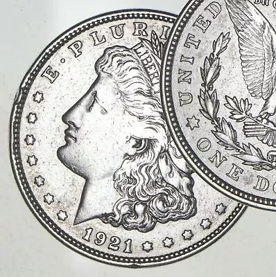 XF/AU 1921 Morgan Silver Dollar Last Year Issue 90% $1.00 Bullion - Polished • $32.95