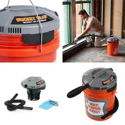 5 Gal. Bucket Head Wet Dry Vac - Portable Pro Industrial Vacuum Cleaner 1.75 HP • $37.99