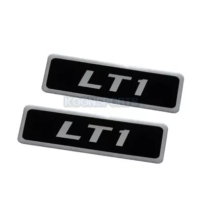 2x LT1 Corvette C4 Camaro Z28 Decal Sticker Emblem Logo Badge Bumper Black Gray • $12.01