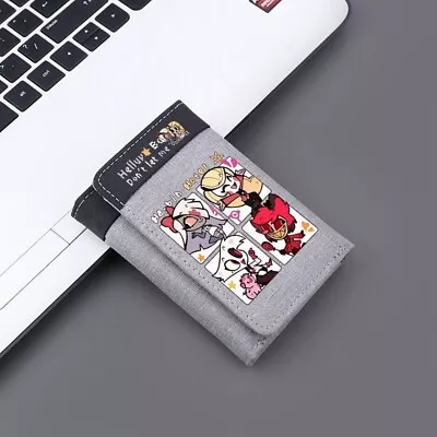 New Helluva Boss Blitzo Cartoon Wallet Men Women Money Coin Card Bifold Purse • £10.79