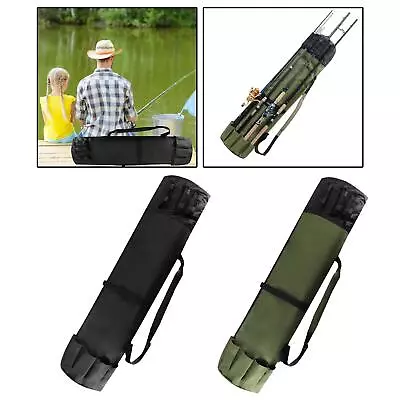 Fishing Rod Case Storage Bag Outdoor Travel Fishing Tackle Carry Case Durable • $53.15