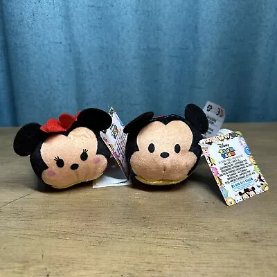 Disney's TSUM TSUM Mini Plush Toy MICKEY & MINNIE MOUSE Lot NEW W/ TAGS • $6.88