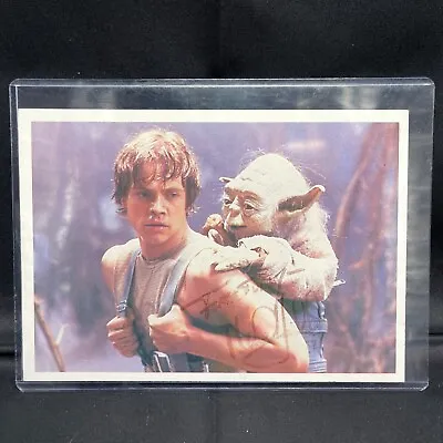 Star Wars Autographed 7x5 Photo Mark Hamill Luke Skywalker Yoda Topps Post Card • $299.99