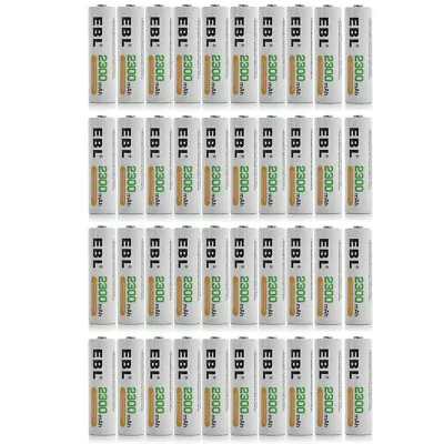 EBL AA AAA Ni-MH Rechargeable Batteries 1000/2300mAh For Garden Solar Light Lot • $55.99