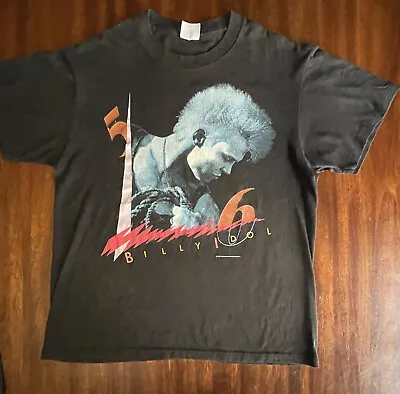 Vintage USA Made BILLY IDOL Single Stitch Size Large 42-44 Tee Shirt    S-137 • $150