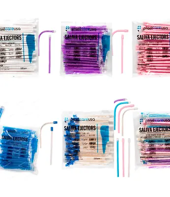 Dental Disposable Saliva Ejectors Suction Tips Evacuator (Choose Color & Qty) • $8.99