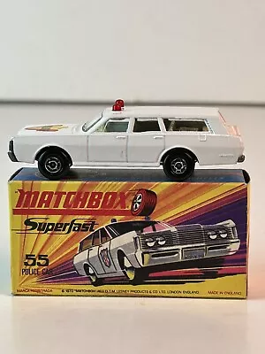 Matchbox Superfast No. 55 Mercury Police Car Station Wagon With Original Box • $29.95