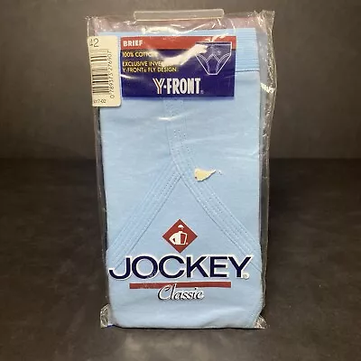 Jockey Classic Y Front Vintage Cotton Brief Pant Underwear Blue Size 42” NEW • £19.99