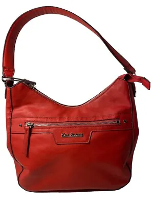 Kim Rogers Soft  Purse Handbag Mercury Red Ex Condition Phone Pouch Zip Pockets • $8
