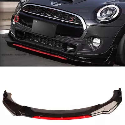 For Mini Cooper R55 R56 F55 F56 Front Bumper Lip Spoiler Splitter Black Red • $52.25