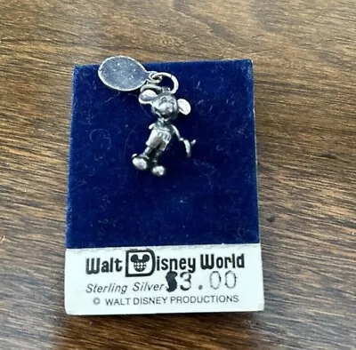 VTG Sterling Silver - WALT DISNEY PRODUCTIONS Mickey Mouse Bracelet Charm - 2.5g • $20