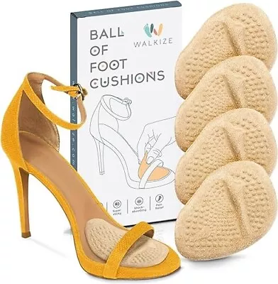 Walkize Womens Metatarsal Nude Tan Ball Of Foot Cushions Foot Pads 2 Pairs • $5
