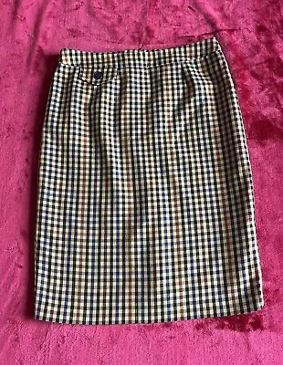 TU~ Very Nice Checked Midi Pencil Skirt Lined~ Size 12~ VGC • £3.99