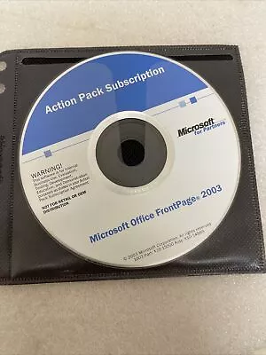 Microsoft Office Front Page 2003 Action Pack Subscription With Key • $7.50