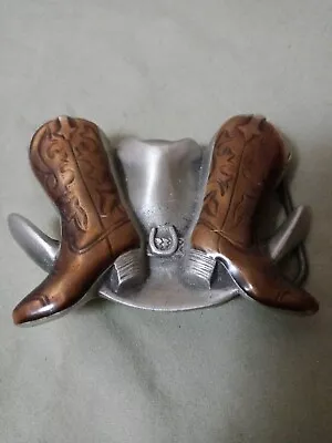 Belt Buckle Western Cowboy For 1-1/2 Inch Belt Boots With Hat • $8.80