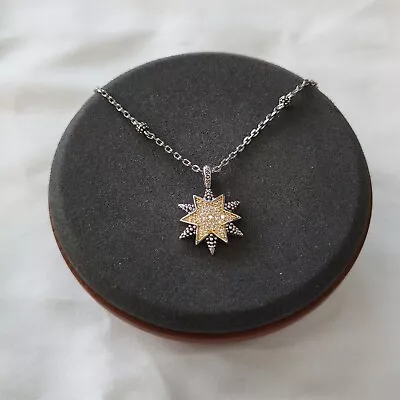 NEW LAGOS North Star Sterling Silver & Golden Two-Tone Star Pendant Necklace • $110