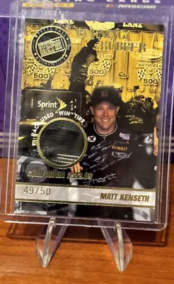 2010 Press Pass Burning Rubber MATT KENSETH Race-Used Tire Gold 49/50 #BR2 • $9