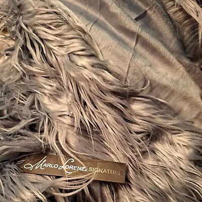  Marlo Lorenz Signature Fur Decorative Throw| Grayish Blue 50 X60  NWT • $42