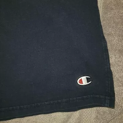 Vintage Champion Athletic Shorts - Faded Dark Navy Blue - 100% Cotton - Men's M • $9.09