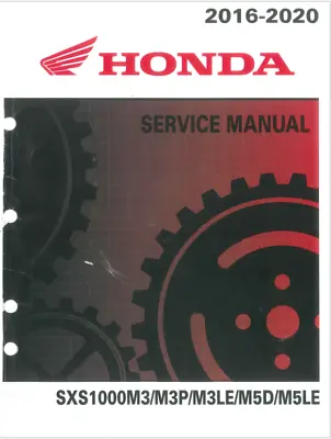 2016-2020 Honda Pioneer 1000 SXS1000 M3 M5 Service Manual OEM Big Red COMB BOUND • $50