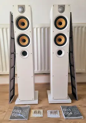 Bowers & Wilkins B&W 684 S2 Speakers White - Boxed & All Accessories • £420