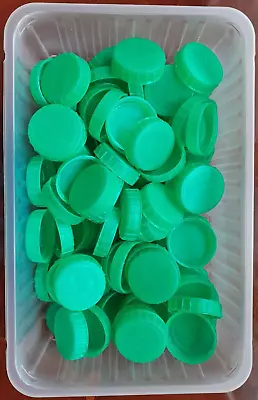 215 Green Blue White Plastic Milk Bottle Tops Lids Caps: Arts Crafts DIY • £4.99