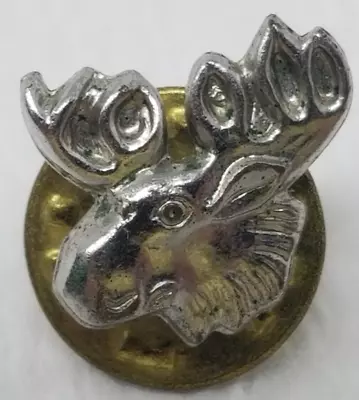 Moose Lodge Head Lapel Pin Palmate Silver Color Vintage • $15.95