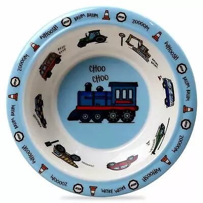 Vehicles Design Kids Children Blue 100% Safe Melamine Desert Breakfast Bowl Dish • £6.95