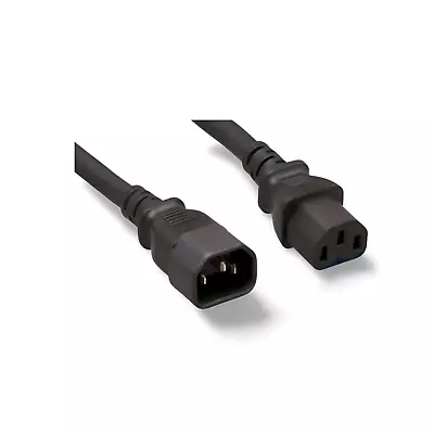 6ft Monitor To Computer Power Extension Cable C13 C14 - Black • $4.57