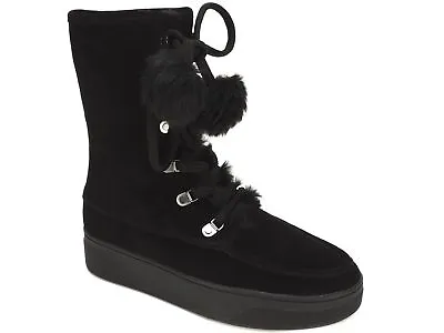 Michael Kors Women's Juno Lace-Up Boots Black Suede Size 6 M • $112.50