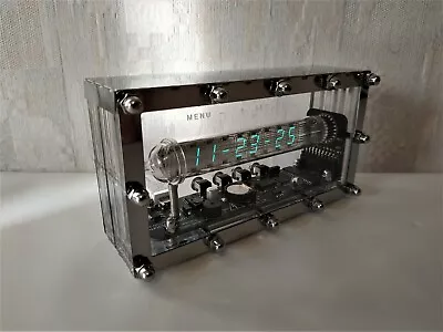 Nixie Clock Ice Tube IV-18 VFD Holiday Gifts Vintage Steampunk Watch Desk Clock • $259