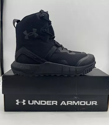 Under Armour UA Micro G Valsetz Black Tactical Boots 3023748-001 Mens Size • $105.97