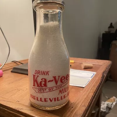 Ka-vee Milk Bottle Belleville Pa Pint  • $40