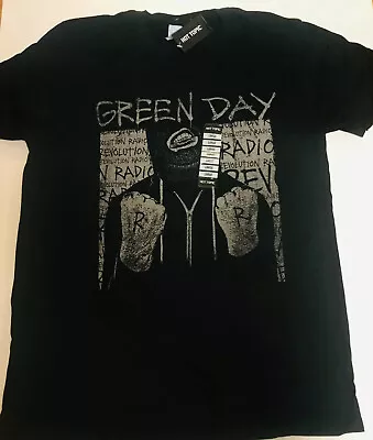 Green Day Band Radio Revolution Hot Topic Black Shirt T-shirt Large L • $20