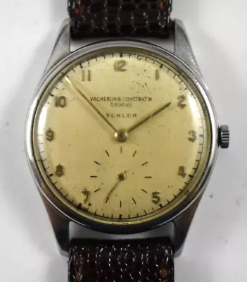 Vintage Vacheron Constantin Turler 33.35mm St.Steel Mechanic 17J Wrist Watch Lot • $1799.99