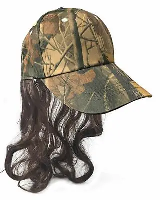 Camouflage Billy Ray Hat With Brown Hair • $14.99