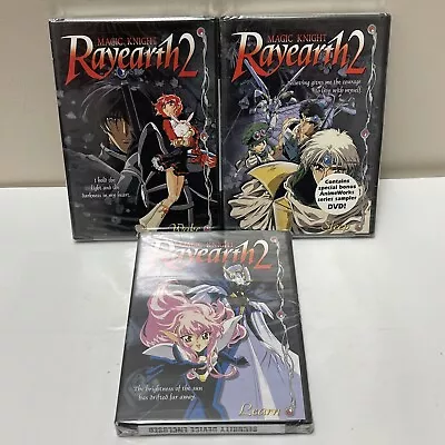 NEW Magic Knights Rayearth 2 DVD Lot Of 3 Wake Learn Sleep Rare OOP Sealed! • $29.99