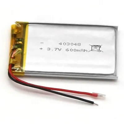 £6.99 • Buy 3.7V 600mAh 403048 Battery Lithium Polymer Li-Po For Small Electronic Devices