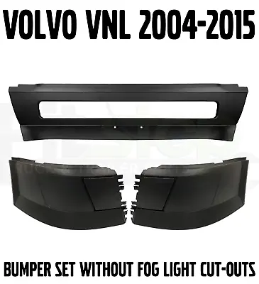 Volvo VNL Truck Bumper Set Left Right Center WITHOUT NO Fog Light Cut Out Hole • $400