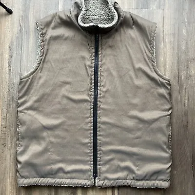 Maralyce Ferree Women’s Reversible Vest Nylon And Sherpa Sides Toffee Large • $18