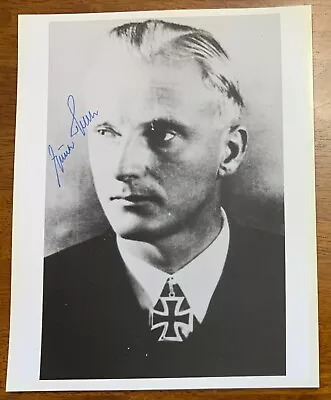 WWII German U-boat Commander Gunter Hessler Knights Cross Signed Photo • $35