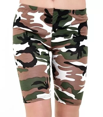 £6.99 • Buy Ladies Printed Cycling Shorts Womens Summer Gym Wear Stretchy Exercising Running