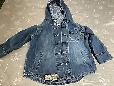 Children’s Levis Denim Lightweight Jacket With Hood  And Pockets Age 3 Years • £3.50