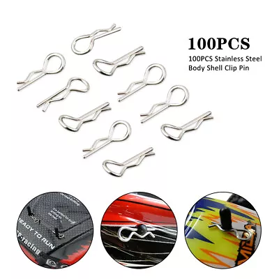 100PCS RC Cars 1/16 Shell Body Clips Fixed Pins RC Car Parts R Buckles • $8.09
